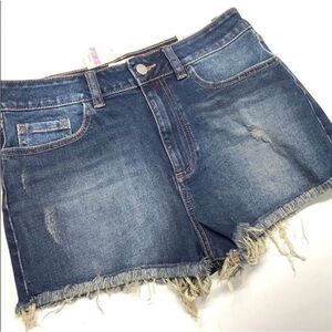 Victoria’s Secret PINK Women’s High Waisted Cut Off Denim Shorts Size 6